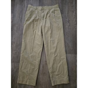 NAUTICA Rigger Mens Classic Fit Chino Trousers 40Wx34L Khaki Tan 100% Cotton JFK